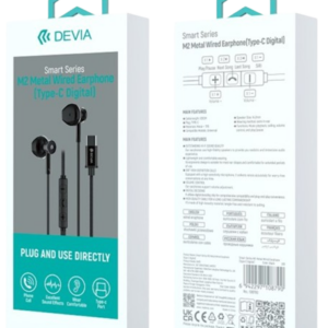 Devia auriculares M2 metal tipo C negro