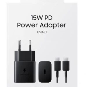 Samsung cargador USBC y cable USBC negro 15W