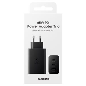 Samsung cargador solo 2USBC + USBA 65W negro